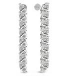 Delphinium Flower Fashion Lab Diamond Dangle Earring