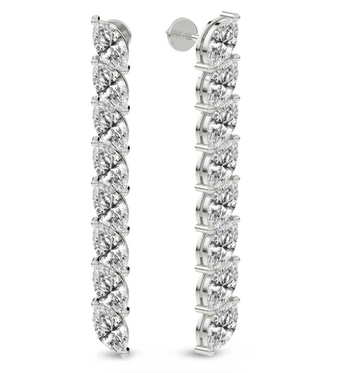 Delphinium Flower Fashion Lab Diamond Dangle Earring