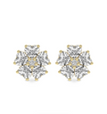 Thalia Bloom Fashion Flower Lab Diamond Stud Earrings