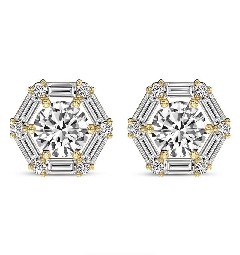 Rafflesia Flower Fashion Lab Diamond Stud Earrings
