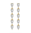 Salvia Flower Fashion Lab Diamond Dangle Earrings