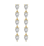 Salvia Flower Fashion Lab Diamond Dangle Earrings