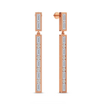 Hyacinth Flower Fashion Dangle Lab Diamond Earrings