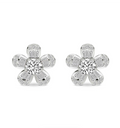 Periwinkle Flower Fashion Lab Diamond Stud Earrings