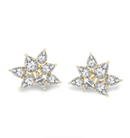 Cosmos Flower Fashion Lab Diamond Stud Earrings